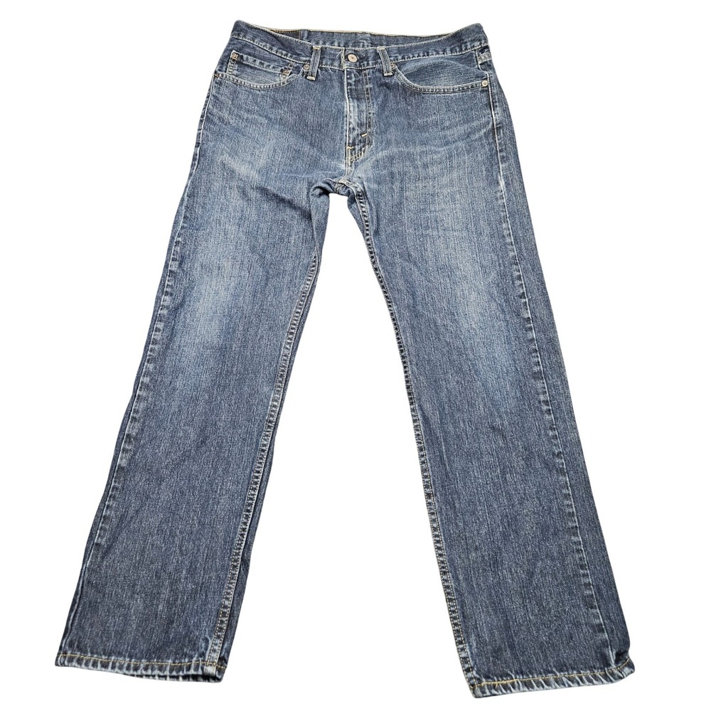 Levis 505‎ Straight Leg Jeans 34x30 Blue Denim Casual Everyday Workwear Basic